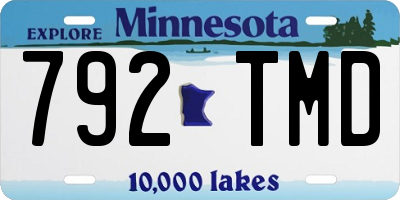 MN license plate 792TMD