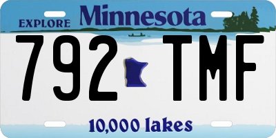 MN license plate 792TMF