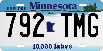 MN license plate 792TMG