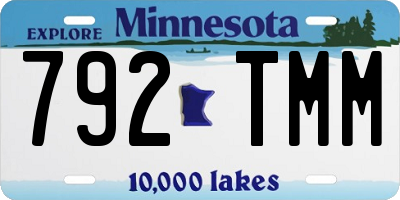 MN license plate 792TMM