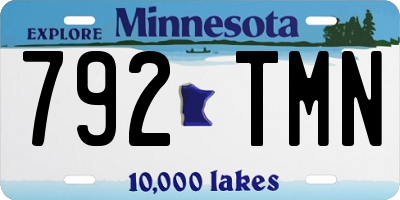 MN license plate 792TMN