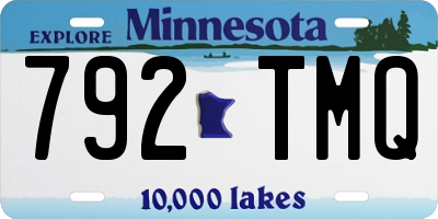 MN license plate 792TMQ