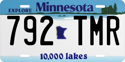 MN license plate 792TMR