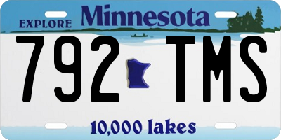 MN license plate 792TMS