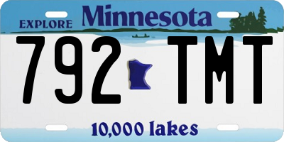 MN license plate 792TMT