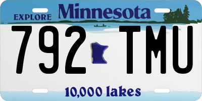 MN license plate 792TMU