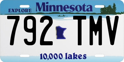 MN license plate 792TMV
