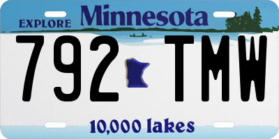 MN license plate 792TMW