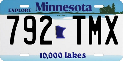 MN license plate 792TMX