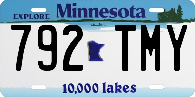 MN license plate 792TMY
