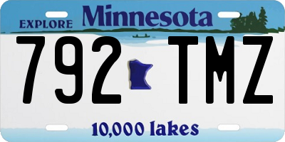 MN license plate 792TMZ