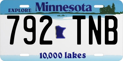 MN license plate 792TNB