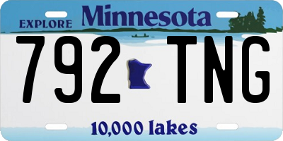 MN license plate 792TNG