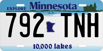 MN license plate 792TNH