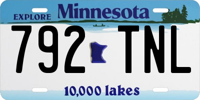 MN license plate 792TNL