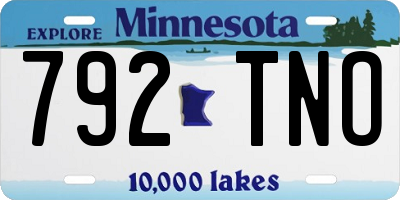 MN license plate 792TNO