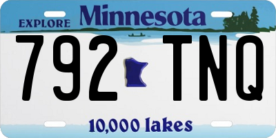 MN license plate 792TNQ