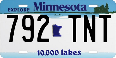 MN license plate 792TNT