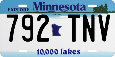 MN license plate 792TNV