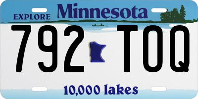 MN license plate 792TOQ