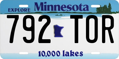 MN license plate 792TOR