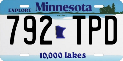 MN license plate 792TPD