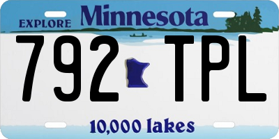 MN license plate 792TPL