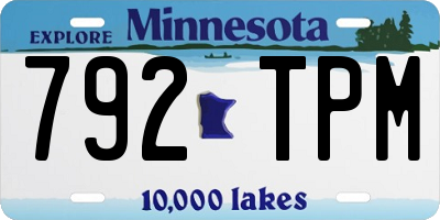 MN license plate 792TPM