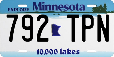 MN license plate 792TPN
