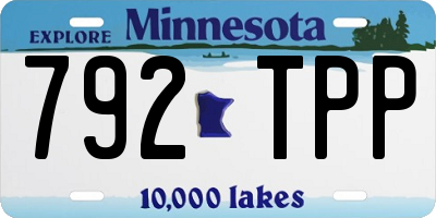 MN license plate 792TPP