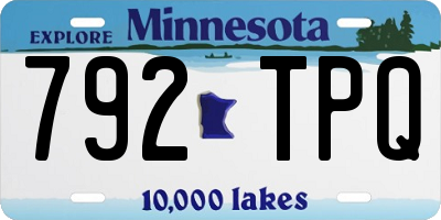 MN license plate 792TPQ