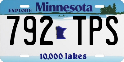 MN license plate 792TPS