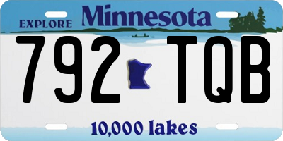 MN license plate 792TQB