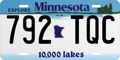 MN license plate 792TQC