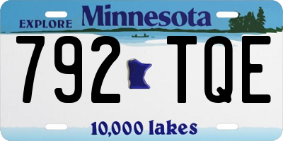 MN license plate 792TQE