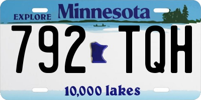 MN license plate 792TQH