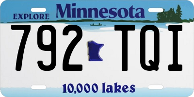 MN license plate 792TQI