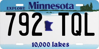 MN license plate 792TQL