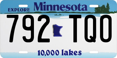 MN license plate 792TQO