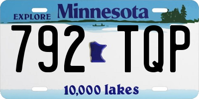 MN license plate 792TQP