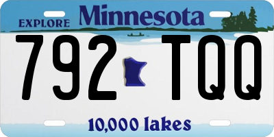 MN license plate 792TQQ