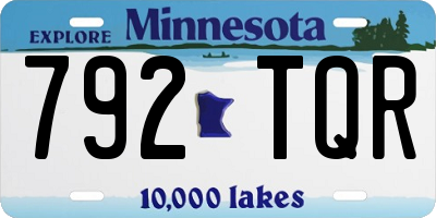 MN license plate 792TQR