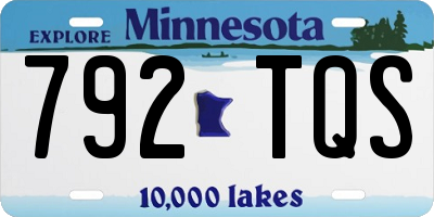 MN license plate 792TQS