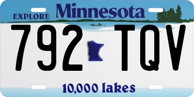 MN license plate 792TQV