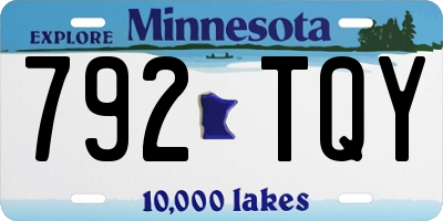 MN license plate 792TQY
