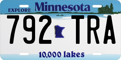 MN license plate 792TRA