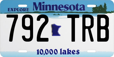 MN license plate 792TRB