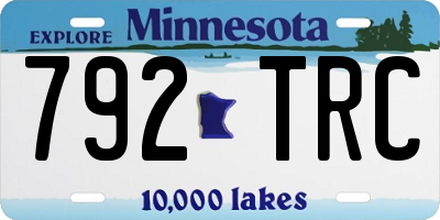 MN license plate 792TRC