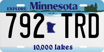 MN license plate 792TRD