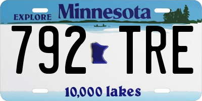 MN license plate 792TRE